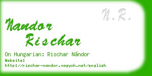 nandor rischar business card
