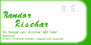 nandor rischar business card